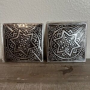 Michaels Modern Floral Wall Plaque Set of 2 Boho Rustic Farmhouse Decor NWT